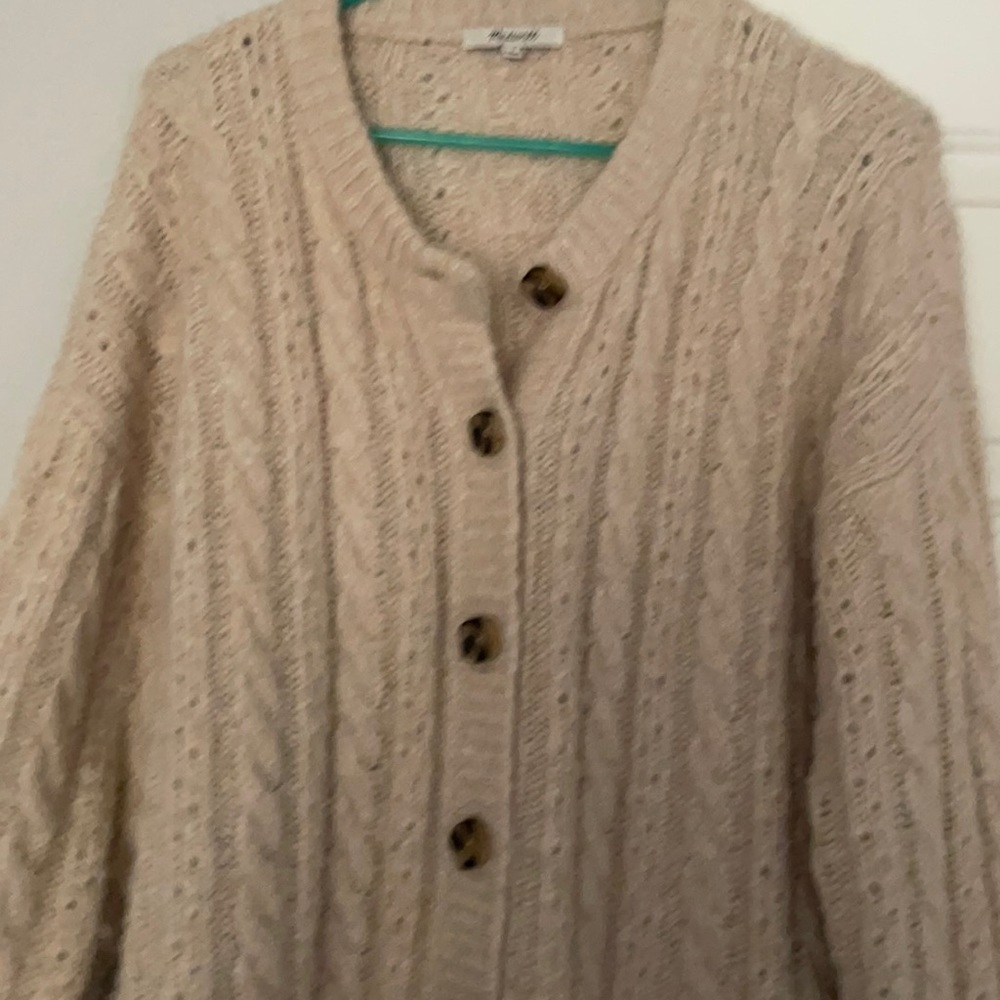 Madewell Cream Cardigan Sweater